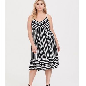 Torrid Black and White Stripes Dress